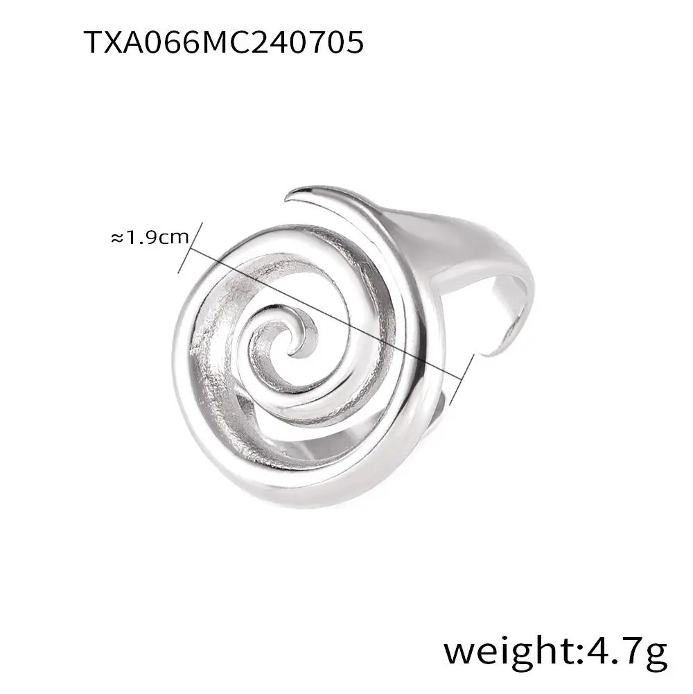 Spiral Modeling Jewelry Line Twist Design Titanium Steel Suit 2668south