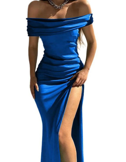 Load image into Gallery viewer, Split Ruched Off-Shoulder Dress 2668south
