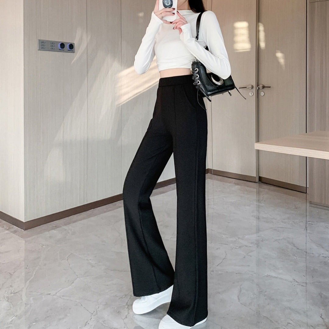 Spring And Autumn Thin High Waist Stretch Slim Suit Pants For Women 2668south