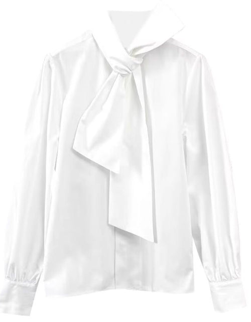 Load image into Gallery viewer, Spring High-end Chic Unique Top Design Sense Niche Bow Shirt 2668south
