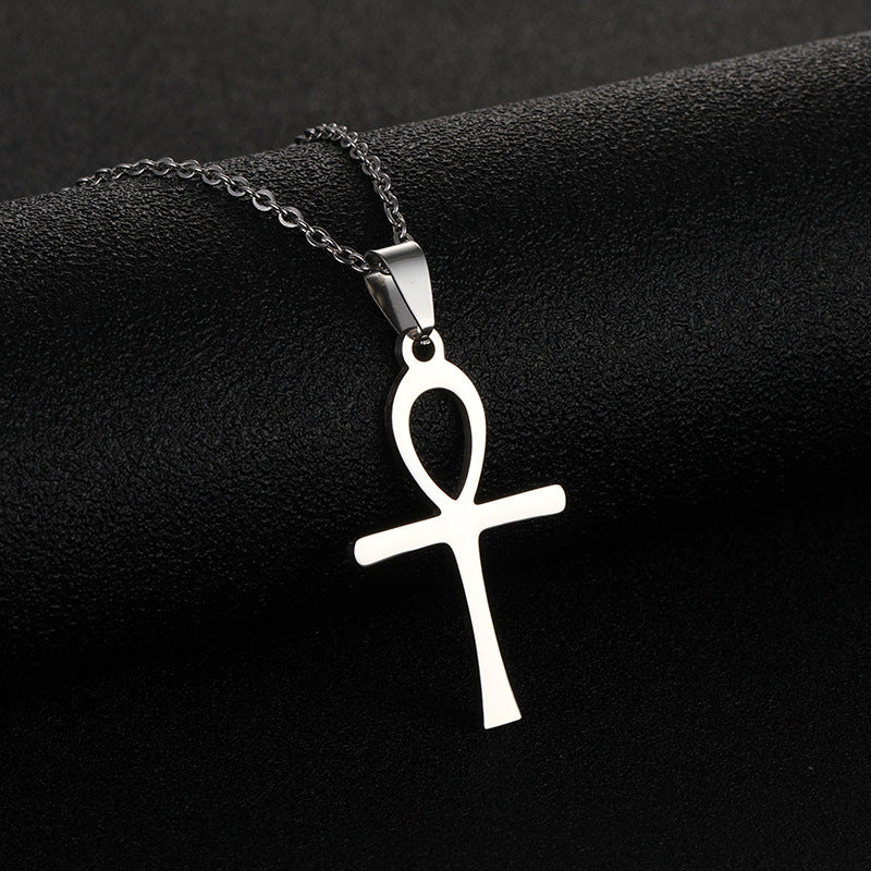 Stainless Steel Cross Necklace For Men Women Pendant Jewelry Fashion Fall Winter Sweater Necklace 2668south