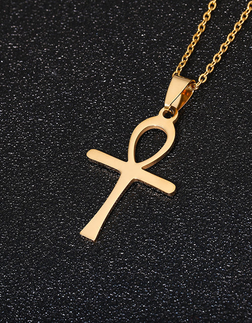 Load image into Gallery viewer, Stainless Steel Cross Necklace For Men Women Pendant Jewelry Fashion Fall Winter Sweater Necklace 2668south
