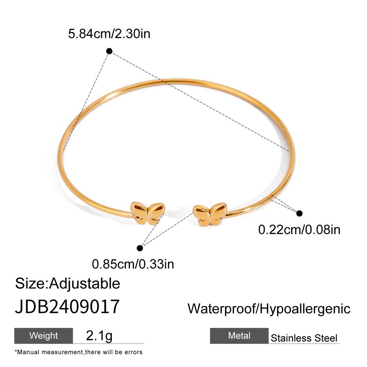 Stainless Steel Irregular Water Drop Open-ended Bracelet 2668south