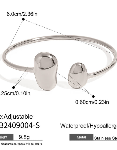 Load image into Gallery viewer, Stainless Steel Irregular Water Drop Open-ended Bracelet 2668south
