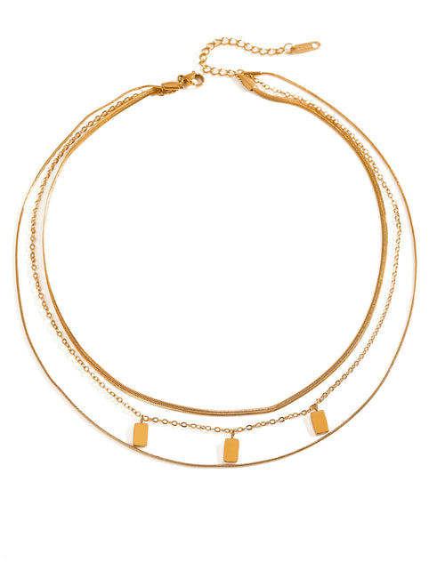 Load image into Gallery viewer, Stainless Steel Multi-layer Twin Necklace Design 2668south
