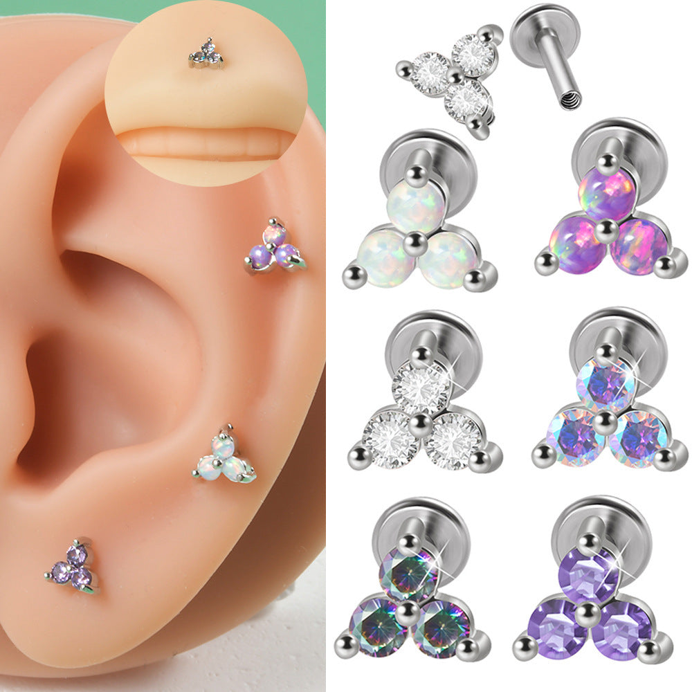 Stainless Steel Threaded Stud Earrings 2668south