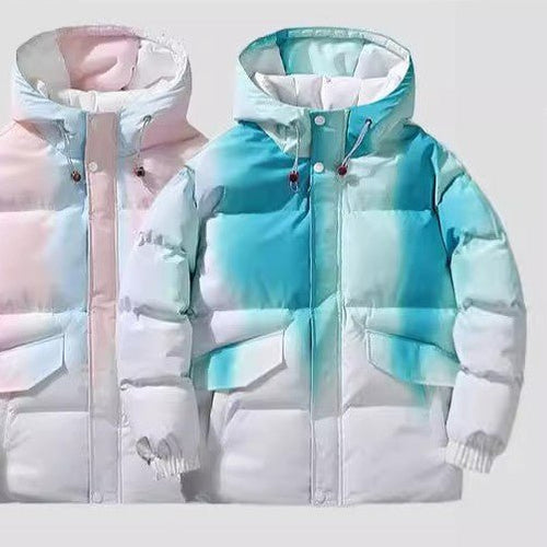 Load image into Gallery viewer, Stand Collar Gradient Color Thickened Cotton-padded Coat 2668south
