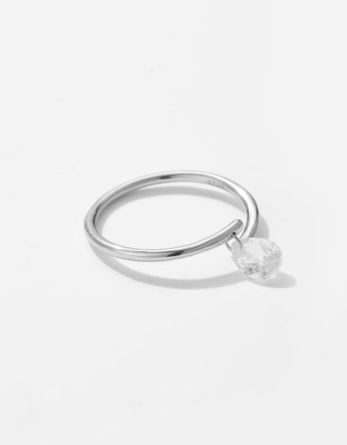 Load image into Gallery viewer, Sterling Silver Open Adjustable Water Drop Ring Fashion 2668south
