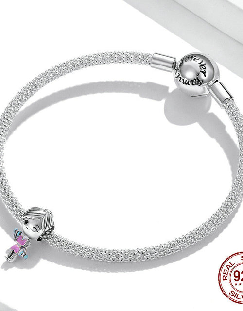 Load image into Gallery viewer, Sterling Silver S925 Fitness Girl Beaded Bracelet 2668south
