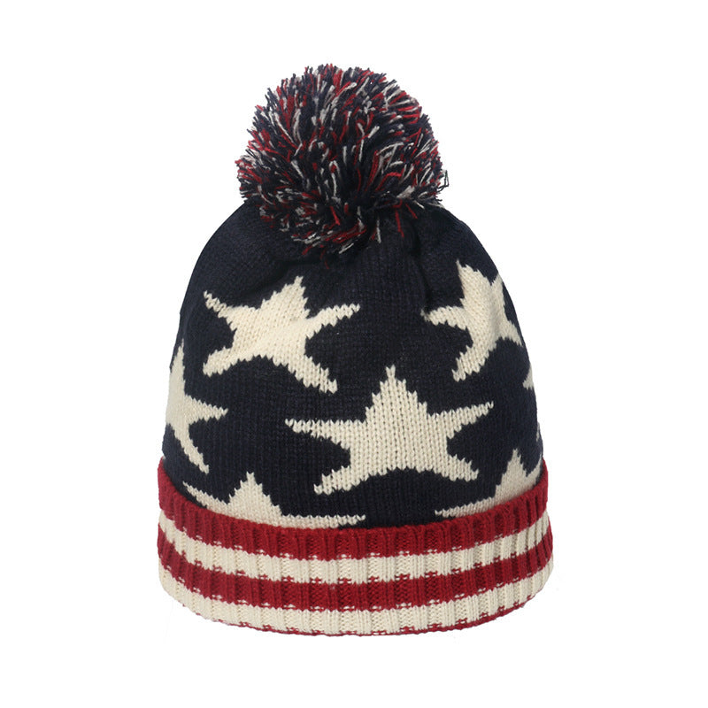 Striped Knitted Warm Hat Men And Women 2668south