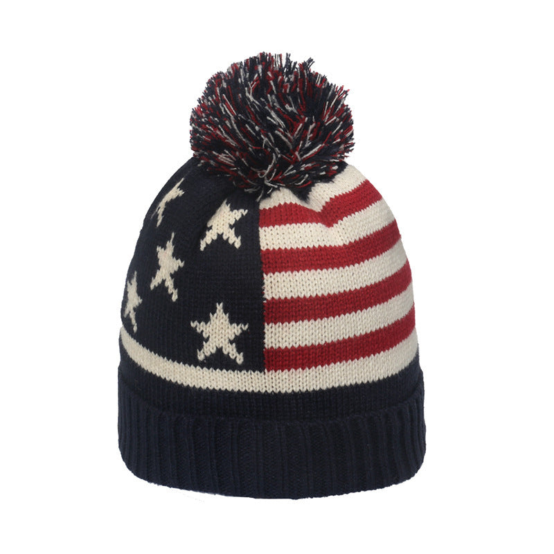 Striped Knitted Warm Hat Men And Women 2668south