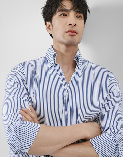 Load image into Gallery viewer, Striped Men&#39;s V-neck Long Sleeve Shirt 2668south
