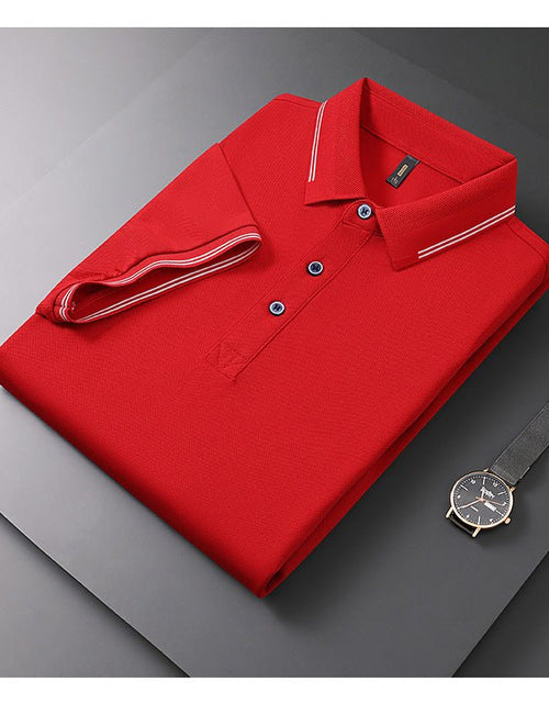 Load image into Gallery viewer, Summer New Textured Men&#39;s Polo Shirt Lapel T-shirt Top 2668south
