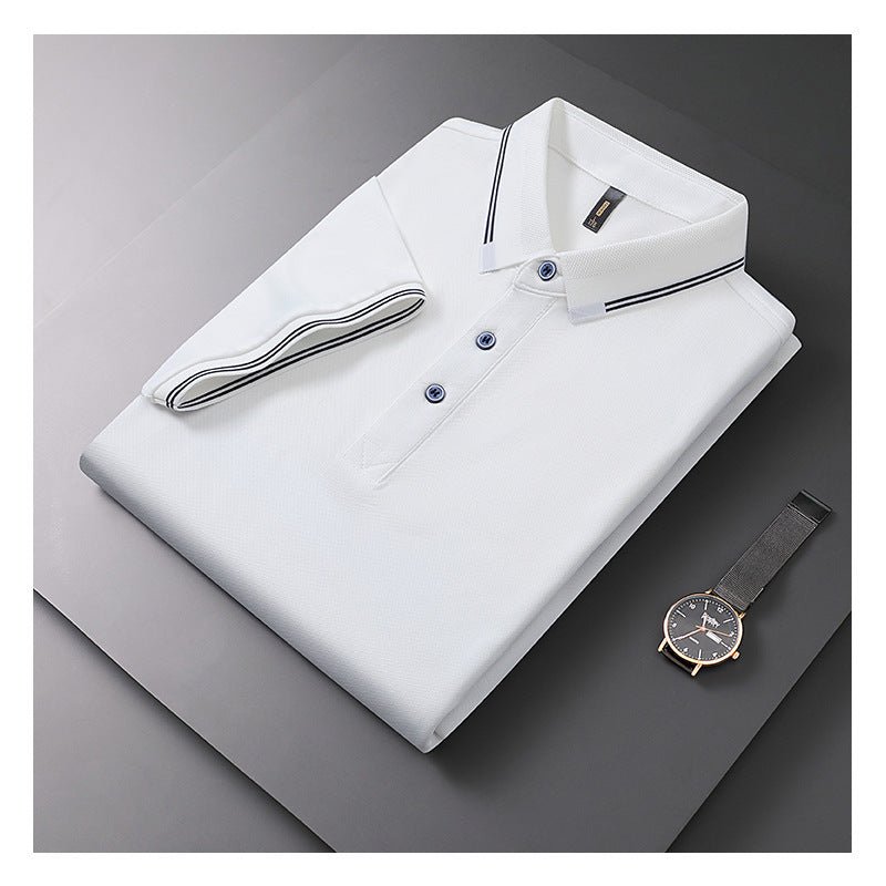 Summer New Textured Men's Polo Shirt Lapel T-shirt Top 2668south