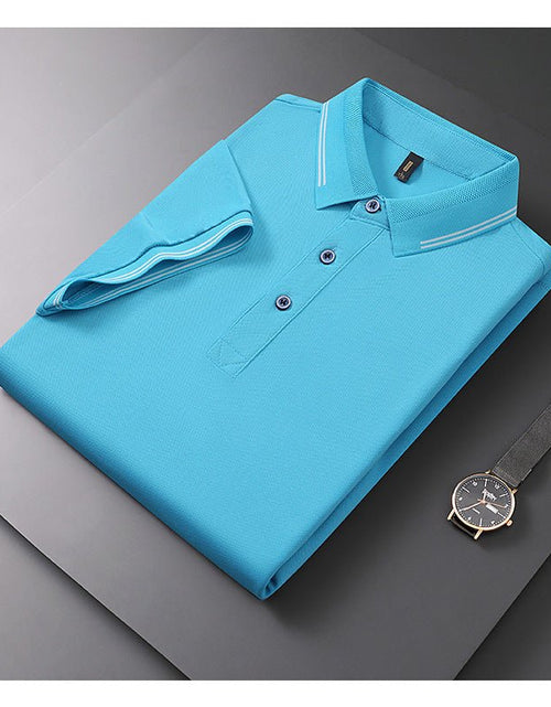 Load image into Gallery viewer, Summer New Textured Men&#39;s Polo Shirt Lapel T-shirt Top 2668south
