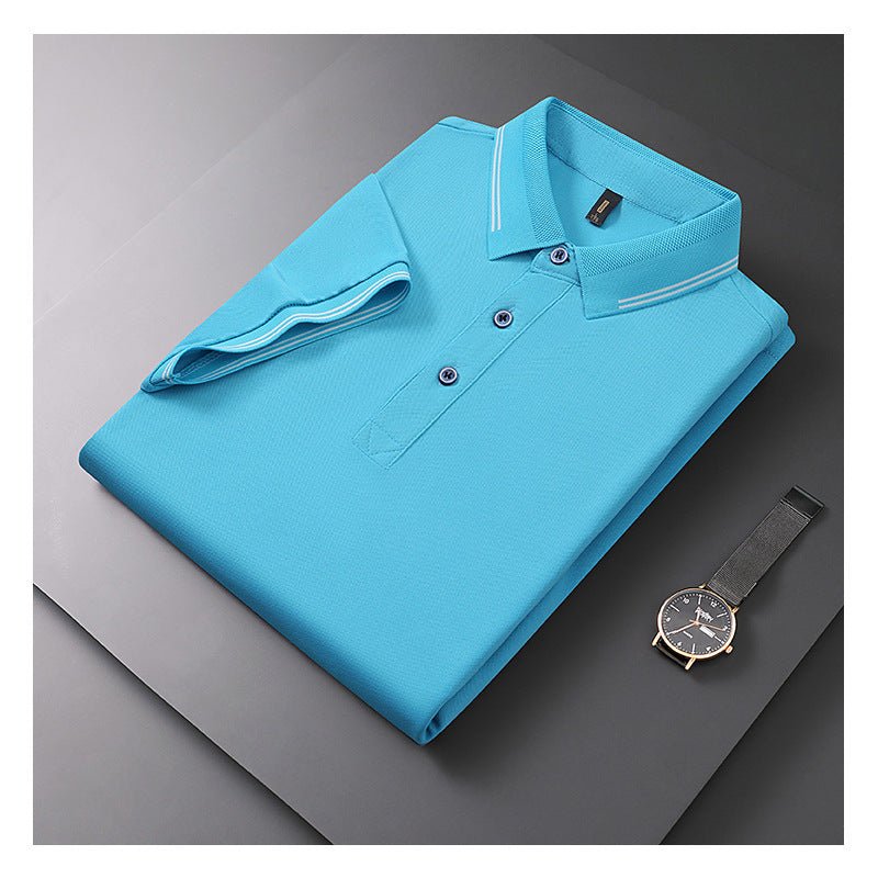 Summer New Textured Men's Polo Shirt Lapel T-shirt Top 2668south