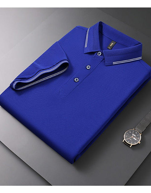 Load image into Gallery viewer, Summer New Textured Men&#39;s Polo Shirt Lapel T-shirt Top 2668south
