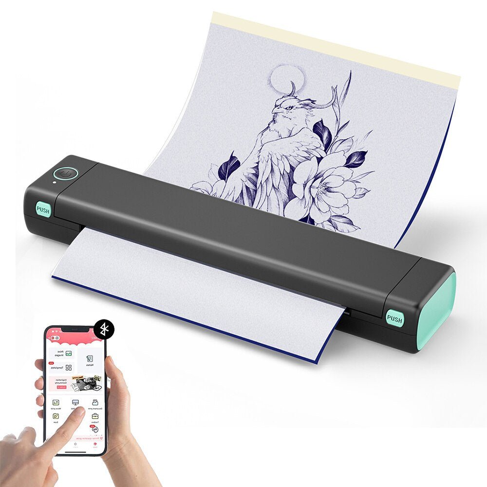 Tattoo Printer Thermal Template Machine Wireless Bluetooth Professional A4 Paper Printer Compatible with Android Ios Portable 2668south