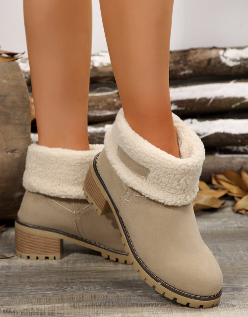 Load image into Gallery viewer, Thermal Fuzzy Block Heel Boots 2668south
