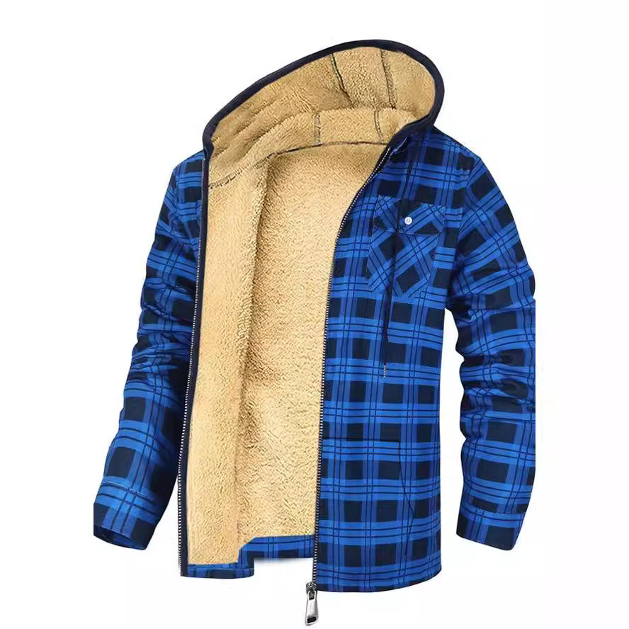 Thickened Cotton-padded Clothes Plaid Long Sleeve Loose 2668south