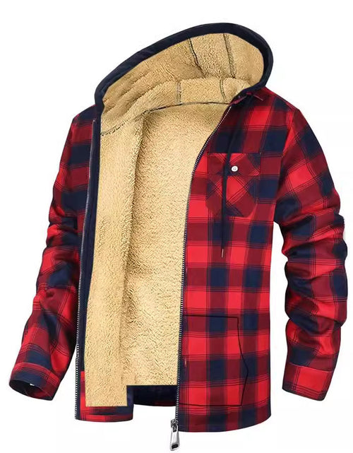 Load image into Gallery viewer, Thickened Cotton-padded Clothes Plaid Long Sleeve Loose 2668south
