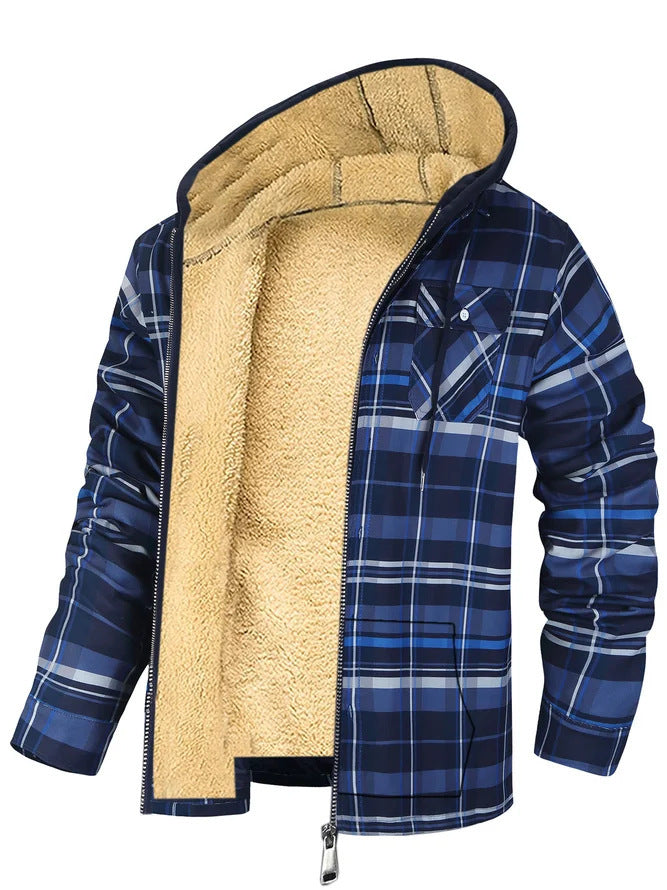 Thickened Cotton-padded Clothes Plaid Long Sleeve Loose 2668south