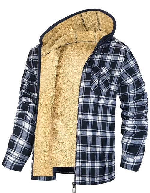 Load image into Gallery viewer, Thickened Cotton-padded Clothes Plaid Long Sleeve Loose 2668south
