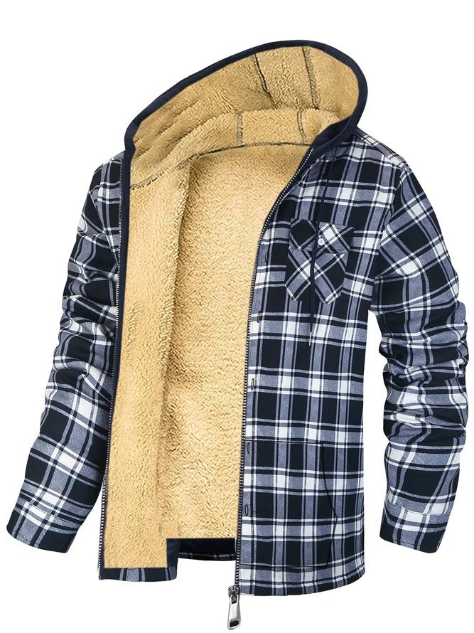 Thickened Cotton-padded Clothes Plaid Long Sleeve Loose 2668south