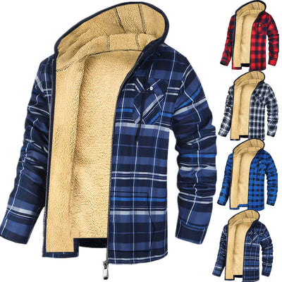 Thickened Cotton-padded Clothes Plaid Long Sleeve Loose 2668south