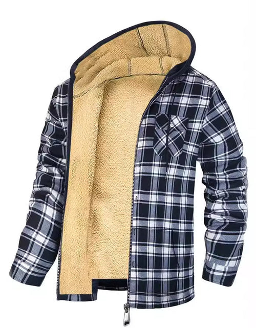 Load image into Gallery viewer, Thickened Cotton-padded Clothes Plaid Long Sleeve Loose 2668south
