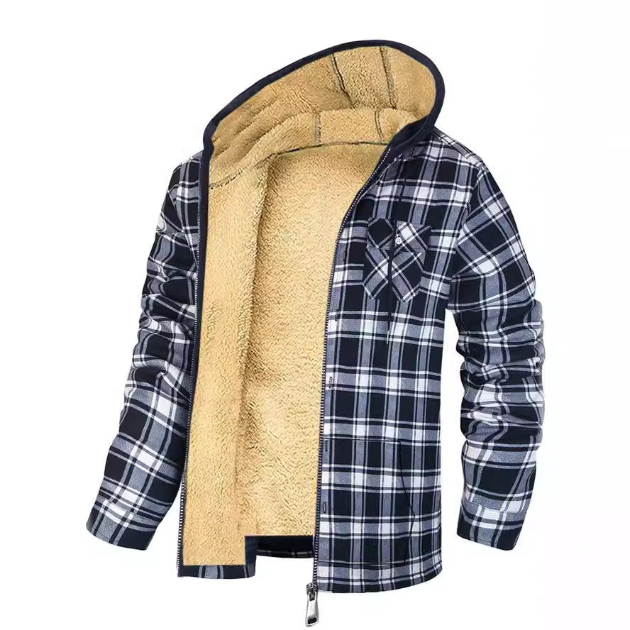 Thickened Cotton-padded Clothes Plaid Long Sleeve Loose 2668south