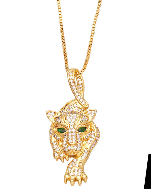 Load image into Gallery viewer, Three-dimensional Full Diamond Painting Oil Tiger Head Pendant Necklace 2668south
