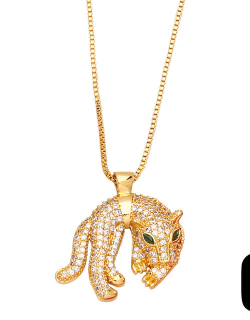 Load image into Gallery viewer, Three-dimensional Full Diamond Painting Oil Tiger Head Pendant Necklace 2668south
