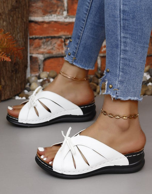 Load image into Gallery viewer, Tied Open Toe Low Heel Sandals 2668south
