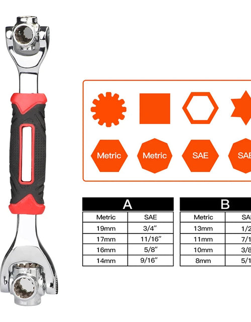 Load image into Gallery viewer, Tiger Wrench 52 in 1 with 360 Degree Rotation, Multipurpose Rotating Spline Bolts Hand Tools 2668south
