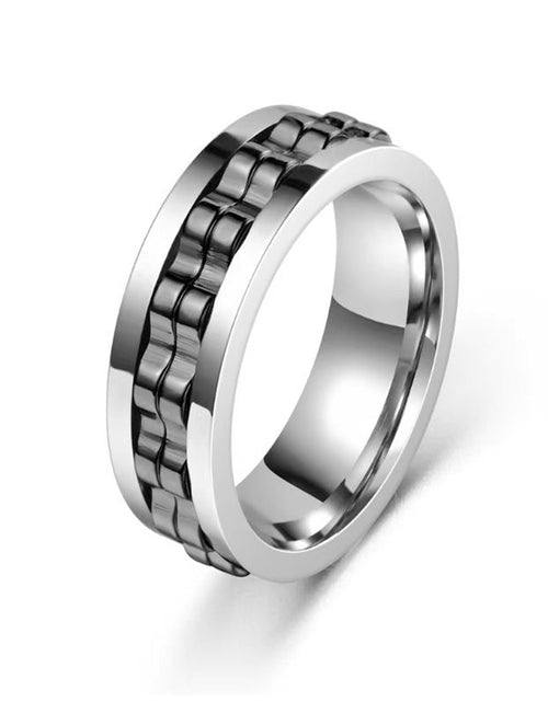 Load image into Gallery viewer, Titanium Steel Rotatable Fashion Decompression Anti-anxiety Ring 2668south
