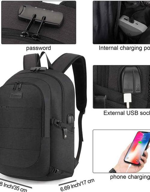 Load image into Gallery viewer, Travel Laptop Backpack Water Resistant Anti-Theft Bag with USB Charging Port and Lock 14/15.6 Inch Computer Business Backpacks for Women Men College School Student Gift,Bookbag Casual Hiking Daypack 2668south
