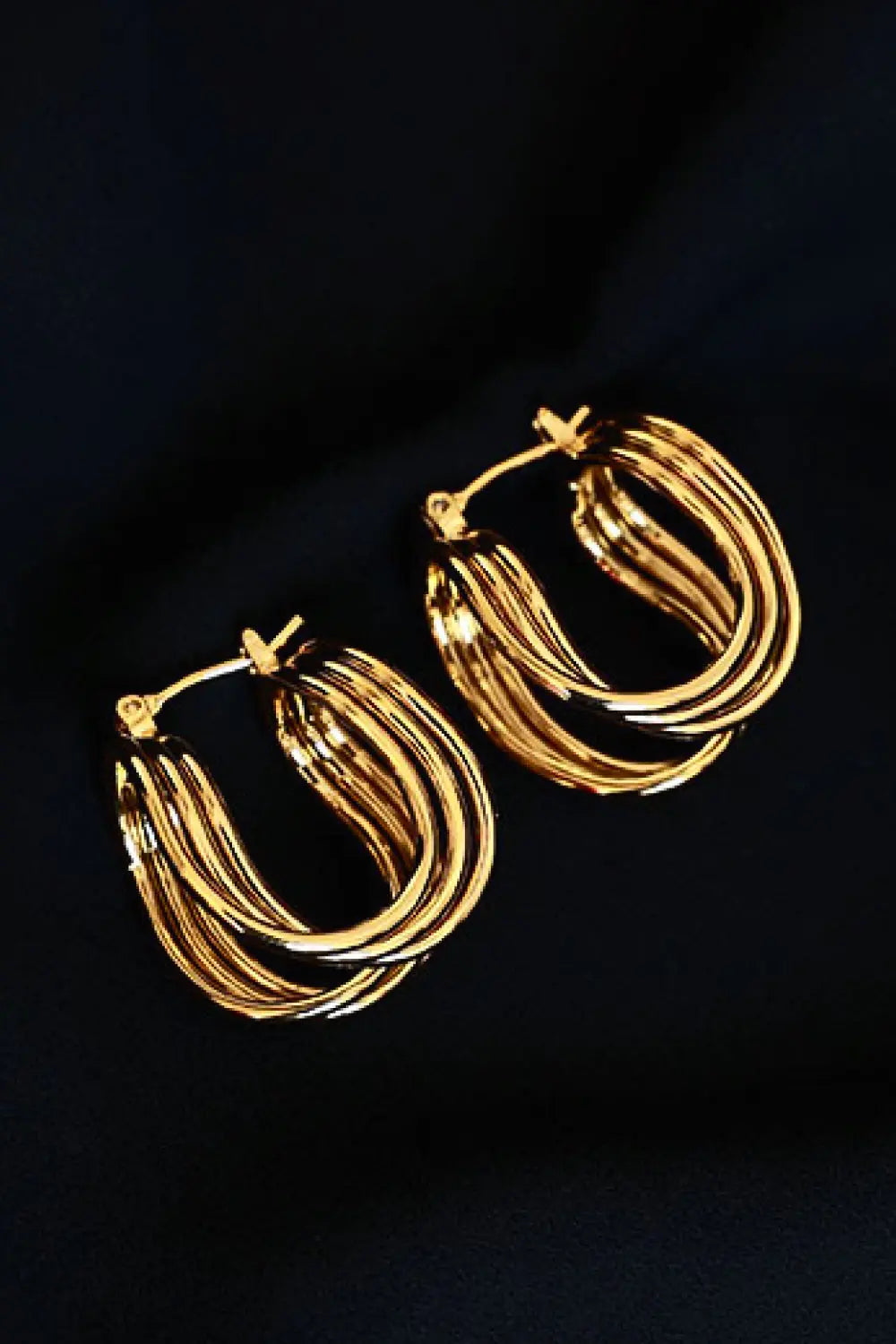 U-Shaped Hoop Earrings 2668south