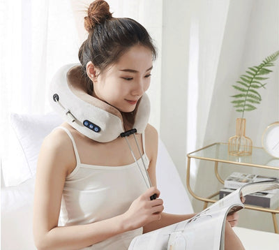 U Shaped Massage Pillow Neck Massage Device Electric Neck Massager Apparatus Shoulder Back Cervical Massager For Body Relaxation 2668south