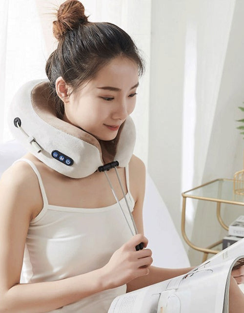 Load image into Gallery viewer, U Shaped Massage Pillow Neck Massage Device Electric Neck Massager Apparatus Shoulder Back Cervical Massager For Body Relaxation 2668south
