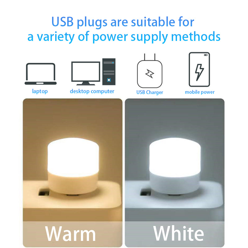 USB Plug Night Light LED Outdoor Camping Light Mini Night Light Can Be Powered by Computer Power Bank USB Adapter 2668south