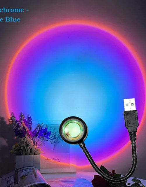 Load image into Gallery viewer, USB Sunset Light Lamp Self Photography Light LED Rainbow Neon Night Light Projector Photography Wall Atmosphere Light 2668south
