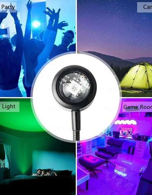 Load image into Gallery viewer, USB Sunset Light Lamp Self Photography Light LED Rainbow Neon Night Light Projector Photography Wall Atmosphere Light 2668south
