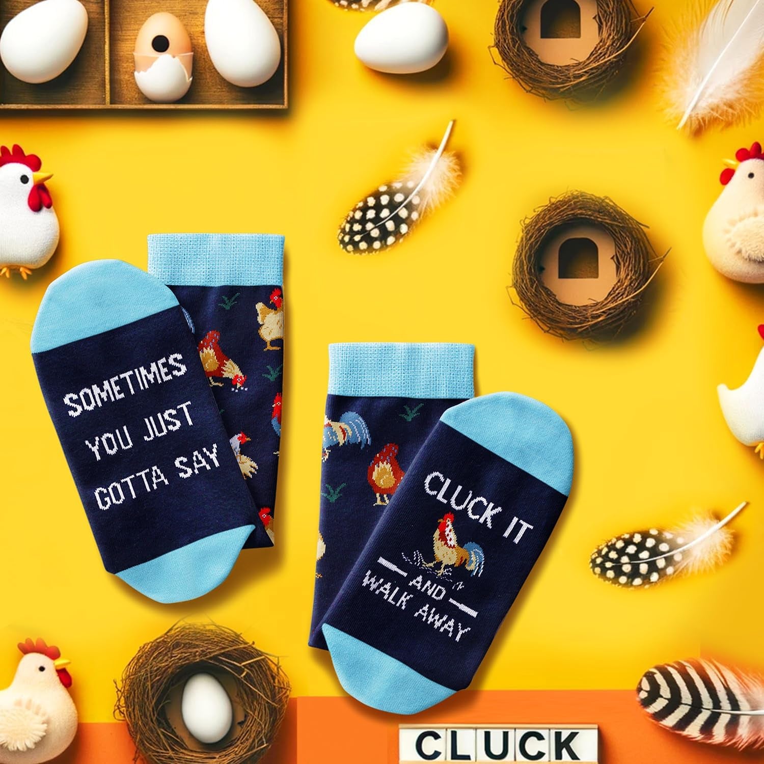 Unisex Chicken Gifts Goat Gifts for Women Men Chicken Socks Goat Socks Flamingo Dog Sloth Animal Gifts 2668south