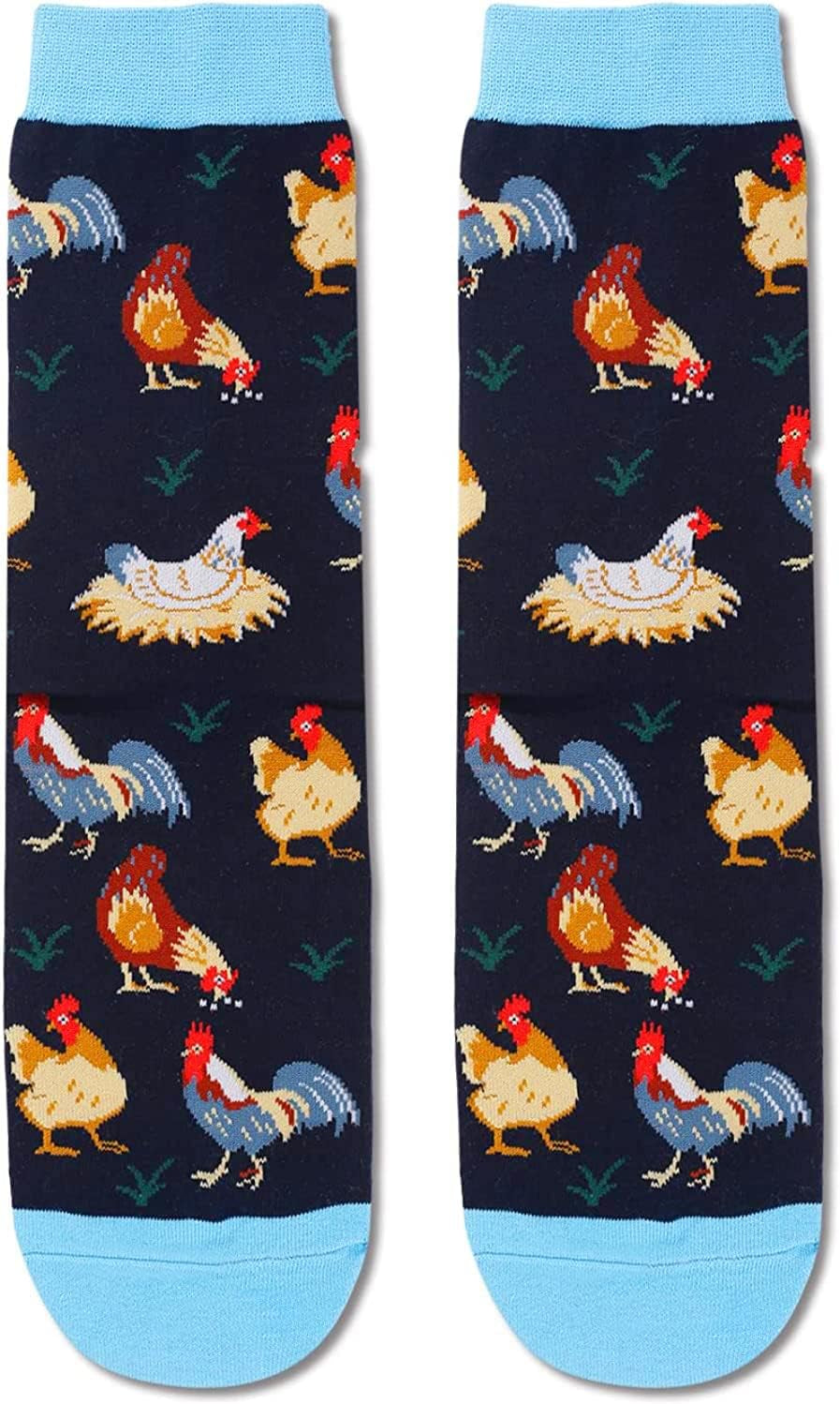 Unisex Chicken Gifts Goat Gifts for Women Men Chicken Socks Goat Socks Flamingo Dog Sloth Animal Gifts 2668south