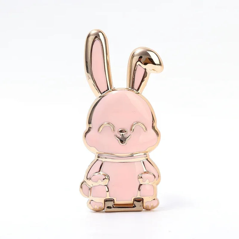 Universal Finger Ring Phone Holder Desktop Ultra-Thin Cartoon Rabbit Phone Stand Foldable Buckle Adhesive Pull Rod Support Frame 2668south