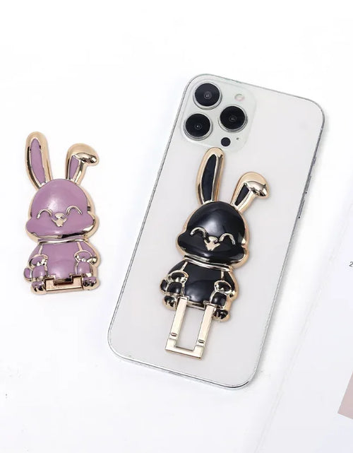 Load image into Gallery viewer, Universal Finger Ring Phone Holder Desktop Ultra-Thin Cartoon Rabbit Phone Stand Foldable Buckle Adhesive Pull Rod Support Frame 2668south
