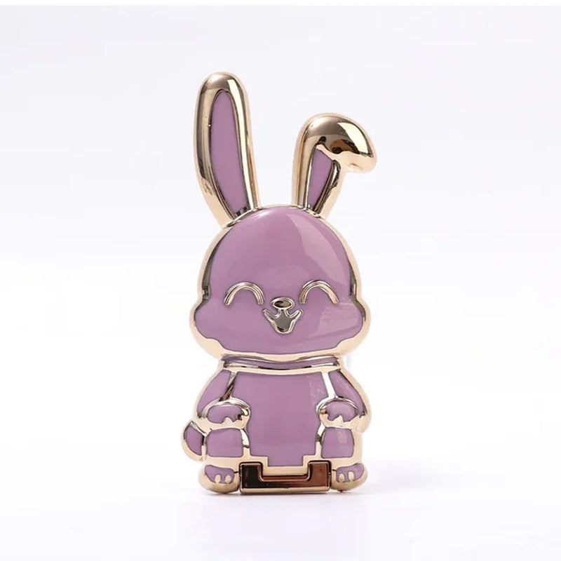 Universal Finger Ring Phone Holder Desktop Ultra-Thin Cartoon Rabbit Phone Stand Foldable Buckle Adhesive Pull Rod Support Frame 2668south