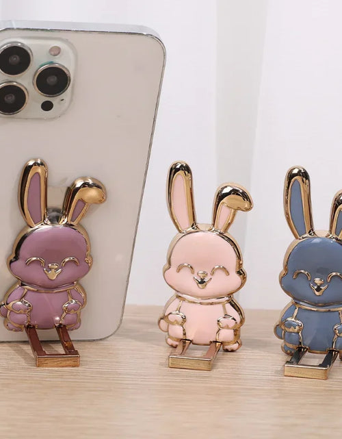 Load image into Gallery viewer, Universal Finger Ring Phone Holder Desktop Ultra-Thin Cartoon Rabbit Phone Stand Foldable Buckle Adhesive Pull Rod Support Frame 2668south
