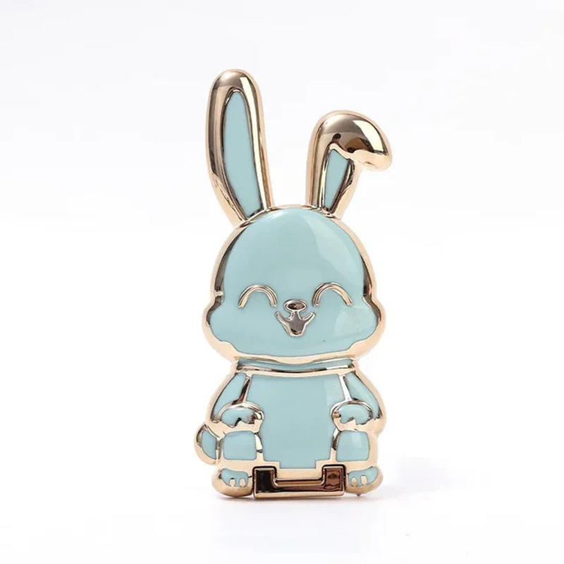 Universal Finger Ring Phone Holder Desktop Ultra-Thin Cartoon Rabbit Phone Stand Foldable Buckle Adhesive Pull Rod Support Frame 2668south